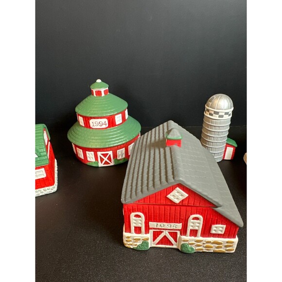 Figis Americana Barn Series 5pc Set 1992–1996 w/ Insert - Picture 3 of 10